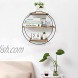 Befayoo Floating Shelves for Wall Rustic Wood Geometric Style Decor Shelf for Bathroom Bedroom Living Room Kitchen Office Round Natural