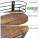 Calenzana Oval Floating Wall Shelves Set of 3 Rustic Wood Wire Frame Hanging Shelf for Bathroom Bedroom Kitchen Living Room