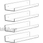 CY craft Clear Acrylic Floating Shelves Display Ledge 5 MM Thick Wall Mounted Storage Shelf for Kitchen Bathroom Office,Invisible Kids Bookshelf and Spice Rack,15 Inch,Set of 4