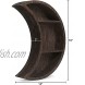 Dahey Moon Shelf Wall Mounted Moon Wall Decor Crystal Display Shelf Crescent Wooden Floating Shelves Hanging Storage for Living Room Bedroom Bathroom Kitchen Witchy Room Decor 12 L×3 D×16 H