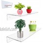 Display4top 2 Pack of Clear Acrylic Floating Shelf Wall Mounted Display Organizer 12×6 16×6