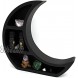 Elsie's Enchanting Entities Crescent Moon Shelf Wiccan Decor and Gothic Decor for The Home Black Crescent Moon Shelf for Crystals and Other Accessories Doubles as a Moon Tray