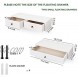 Emfogo Floating Shelf with Drawer Small Rustic Wood Wall Shelves for Storage and Display Multiuse Shelf Pack of 2
