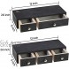 Floating Shelf with Drawer Wall Mounted Set of 2 Rustic Wood Wall Floating Shelves for Storage and Display 12 x 5 x 2.6 inch Black