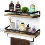 Floating Shelves for Bathroom Wall Mounted Shelves Set of 2 with Towel Rack Farmhouse Rustic Style Perfect for Kitchen Bar Bedroom Living Room by STORAGEGEAR