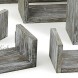 Floating Shelves Set of 6 Rustic Wood Wall Shelves with 3 Square Boxes and 3 Small U Shelves for Free Grouping Driftwood Finish