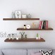 Floating Wood Shelves for Wall Wall Mounted Display Ledge Storage Rack Set of 3 Wall Shelves for Living Room Bathroom Bedroom Office and Kitchen