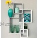 Greenco Decorative 4 Cube Intersecting Wall Mounted Floating Shelves- White Finish