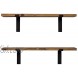 Imperative Décor Rustic Wood Floating Shelves Wall Mounted Storage Shelf with L Brackets USA Handmade| Set of 2 Special Walnut 24 x 5.5