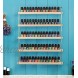 J JACKCUBE DESIGN Wall Mount Essential Oils Display Shelf with 5 Tier for 70 Bottles Holder Gold Frame and Wood Rack Organizer MK482B