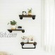Mkono Floating Shelves with Industrial Pipe Brackets and Towel Bar Rustic Wall Mounted Wood Shelving Storage Farmhouse Home Decor for Bathroom Bedroom Kitchen Living Room Office Set of 3