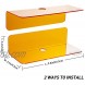 OAPRIRE Small Acrylic Floating Wall Shelves Set of 2 Flexible Use of Wall Space 9 Inch Adhesive Display Shelf for Security Cameras Smart Speaker Action Figures with Cable Clips Clear Orange