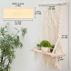 OMOMIO Macrame Wall Hanging Shelf Indoor Boho Wall Decor for Bedroom Woven Rope Bohemian Shelves Macrame Shelf Wall Hanging for Plant Hanger or Holder with Crochet Decor 17 Inches by 28 Inches