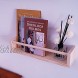 PMLYQ 2 Pack Wood Floating Nursery Shelves,Kitchen Spice Rack,Book Shelf Organizer Natural Wood No Paint