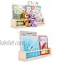 PMLYQ 2 Pack Wood Floating Nursery Shelves,Kitchen Spice Rack,Book Shelf Organizer Natural Wood No Paint