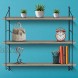 Sorbus Floating Shelf with Metal Brackets — Wall Mounted Rustic Wood Wall Storage Decorative Hanging Display for Trophy Photo Frames Collectibles and Much More 3-Tier – Grey