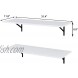 SUPERJARE 31.4 x 11.8 in Wall Mounted Shelves Set of 2 Large Display Ledges Rustic Wood Wall Storage Shelves for Living Room Bathroom Kitchen Office White