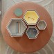 Wooden Hexagon Floating Shelves with Backs Set of 7 Unfinished for Crafts and DIY Wall Décor: Modern Geometric Rustic or Honeycomb by Woodpeckers