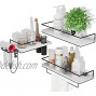 ZGO Floating Shelves for Wall Set of 3 Wall Mounted Storage Shelves with Metal Frame Toothbrush Holder Hair Dryer Holder and Towel Rack for Bathroom Kitchen BedroomWhite