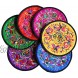 Ambielly Drinks Coasters ,Vintage Ethnic Floral Fabric Coasters Bar Coasters Cup Coasters for Friends,Housewarming,Party,Living Room Decor 10pcs Set 5.12 13cm Mixed Colors