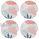 Avamie Car Coasters 4 Pack Car Cup Holder Coasters Absorbent Ceramic Stone Coasters for Car 2.56 inch Modern Abstract Design for Men and Women