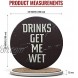 Clever & Funny Coasters for Drinks Absorbent with Holder 6 Piece Ceramic Black Marble Coaster Set Drink Coasters with Holder Cup Coasters Table Coasters Coasters Funny Man Cave Decor