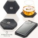Coasters for Drinks Set of 9 Absorbent Felt Coasters with Double Holder and Unique Phone Coaster Premium Package Perfect Housewarming Gift Protects Furniture Hexagon Charcoal