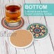 Coasters for Drinks,AODINI Set of 8 Absorbent Stone Coasters for Wooden Table Mandala Ceramic Coasters with Cork Base Gift for Housewarming Birthday and Family Great Home and Dining Room Decor…