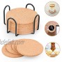Cork Coasters with Holder Heat-Resistant Natural Cork Coasters 12-Piece Set for Housewarming Gifts Living Room Decor Tabletop Protection Cold Drinks Wine Glasses Cups Mugs