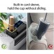 Couch Cup Holder Coasters for Sofa ,Silicone Couch Anti-Spill Tray Drink Arm Table Armrest Remote Control and Cellphone Organizer for Chair and Recliner（Black）