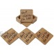 Don't Fuck Up The Table Bamboo Unique Drink Coasters | Set of 4 with Holder | Funny Housewarming Gift