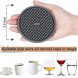 Drink Coasters Set of 6 Holder Soft Silicone Absorbent Coasters for Tabletop Protection Car Coasters Non-Slip and Heat Resistant Fits Any Size of Drinking Glasses