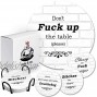 Funny Coasters for Drinks Absorbent with Holder Housewarming Bar Gifts for New Home House Warming Presents Bar Decorations Kitchen Decor Wine Lover 8 pc. Set