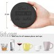 Funny Coasters Thipoten 6 Pcs Leather Coasters with Holder Perfect Housewarming Hostess Gifts Protect Furniture from Water Marks Scratch and Damage6Pcs Black