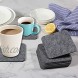 KADI Felt Absorbent Coasters for Drinks Suit any Table Type Wood Granite Glass Marble Stone Table Top Apartment Office Kitchen Living Room Coffee Bar Housewarming Decorset of 8,Grey