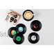 Limoly Vinyl Record Coasters for Drinks Colorful Retro Decoration for Home Office Bar Funny House Warming Gift for Music Lovers Set of 6