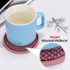 ME.FAN Silicone Coasters [6 Pack] Thickened Drink Coasters with Holder Cup Mat Non-Slip Non-Stick Stay Put Deep Tray Prevents Furniture and Tabletop DamagesBlack