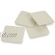 MT Products 4” Blank Off-White Heavyweight Cardboard Square Coasters for Your Beverages 2 MM Thickness 100 Pieces