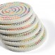 OrganiHaus Cotton Rope Cup Coaster Set of 6 | Farmhouse Coasters for Drinks | Absorbent Drink Coasters for Tabletop Protection | Woven Coasters Rustic Coasters Rope Drink Coasters Rainbow Stitches