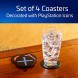 Paladone Playstation Metal Drink Coasters Set of Four Coasters