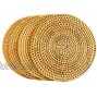Rattan Trivets for Hot Pots and Pans,Rattan Drink Coasters ,Exotic Handmade Artisan teapot Coasters Creative Gift,Diameter 7.08 Inch Set of 4