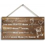 6x 12 Winnie The Pooh Wood Plank Design Hanging Sign Plaque Inspirational Gift for Kids or Fiendss.