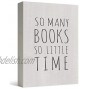 Barnyard Designs 'So Many Books So Little Time' Wall Art Box Sign Primitive Country Home Decor Sign with Sayings 6 x 8