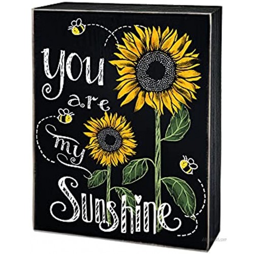 cocomong Sunflower Yellow Kitchen Bathroom Wall Decor Black Box Sign You are My Sunshine Bedroom Restroom Dining Living Room Home Office Shelf Desk Table Decor Fall Christmas Cute Aesthetic Art Gift