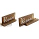 Darware Wooden Reserved Signs for Tables 6-Pack Brown; Rustic Real Table Signs with Sign Holders for Weddings Special Events and Restaurant Use