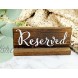 Darware Wooden Reserved Signs for Tables 6-Pack Brown; Rustic Real Table Signs with Sign Holders for Weddings Special Events and Restaurant Use