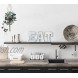 Galvanized EAT Sign Rustic Metal Letters Free Standing Decorative Sign Wall Decor