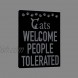 JennyGems Cats Welcome People Tolerated Wood Sign Cat Lover Decor Cat's Welcome Sign Cat Sign Cat Lover Gifts Cat Decorations Funny Cat Signs Home Decor Cat Gifts