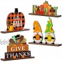 Kathfly 4 Pieces Thanksgiving Wooden Fall Signs Thanksgiving Table Decorations Harvest Party Fall Table Centerpieces Hello Fall Wood Ornaments Rustic Wood Turkey Gnomes for Autumn Thanksgiving Party