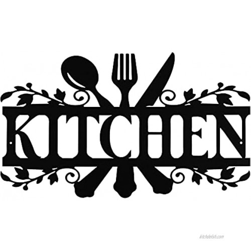 Kitchen Metal Sign Kitchen Signs Wall Decor Rustic Metal Kitchen Decor Sign Country Farmhouse Decoration for Your Home Kitchen or Dining Room 14 x 8.8 Inches Classic Style